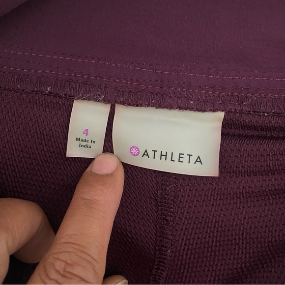 Athleta Rip Stop Skort Sangria Size 4 Hiking Travel Sporty Stretch Breathable - Picture 9 of 13